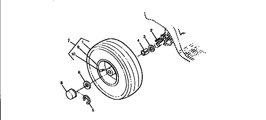 Craftsman 750256060 rear wheels and tires diagram