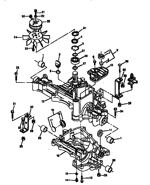 Craftsman 750256060 transaxle case diagram