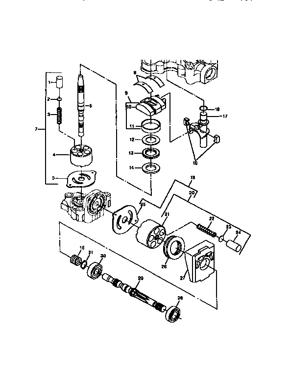 Craftsman 750256060 range shift, pump and motor diagram