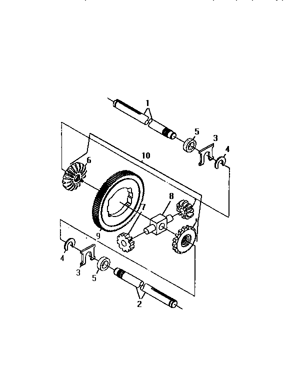 Craftsman 750256060 differential and rear axle diagram
