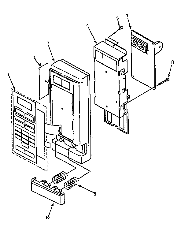 Kenmore 56466290690 control panel parts diagram