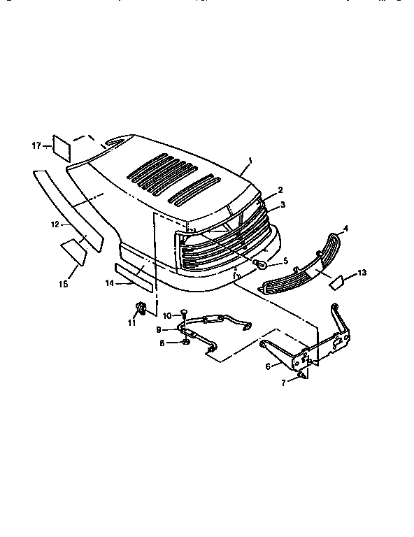 Sabre 1546 hood and grill diagram
