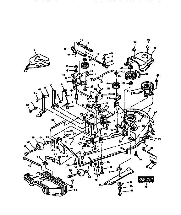 Sabre 1546 mower deck diagram