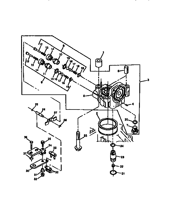 Sabre 1538 center case diagram