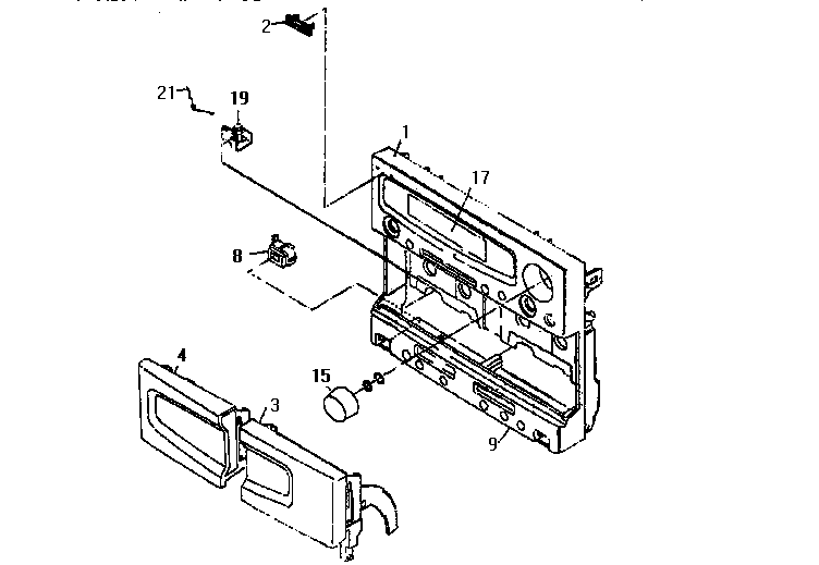 Denon DC30 cassette door assembly diagram