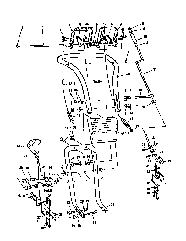 Signature DY-824-1 upper handle assembly diagram