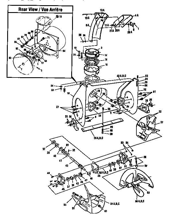 Signature DY-824-1 4 and 5 h.p. auger housing assy. diagram