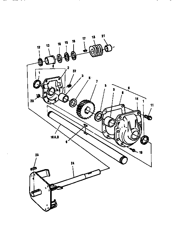 Signature DY-824-1 gear box assembly diagram