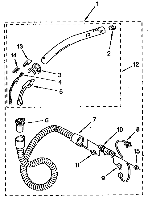 Kenmore 1164566190C hose assembly diagram