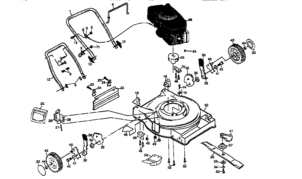 Sears 917376200 main frame diagram