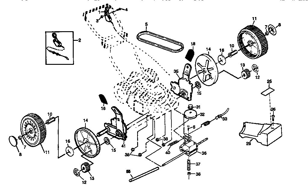 Sears 917376200 drive assembly diagram