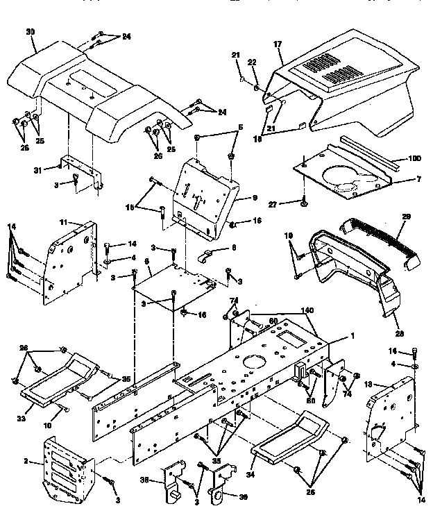 Craftsman 917256511 chassis and enclosures diagram