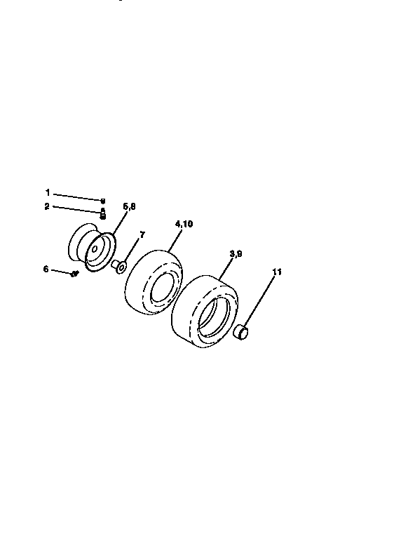 Craftsman 917256511 wheels and tires diagram