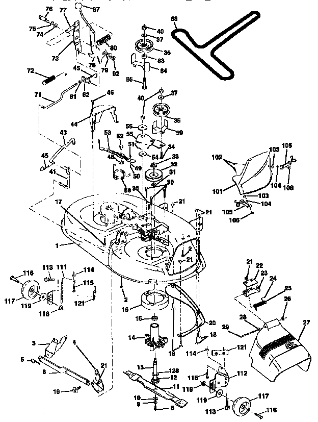 Craftsman 917252562 mower deck diagram