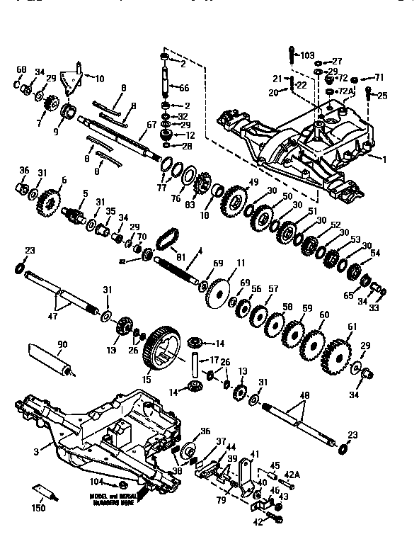 Craftsman 917256540 peerless transaxle 930-057 71/917 diagram