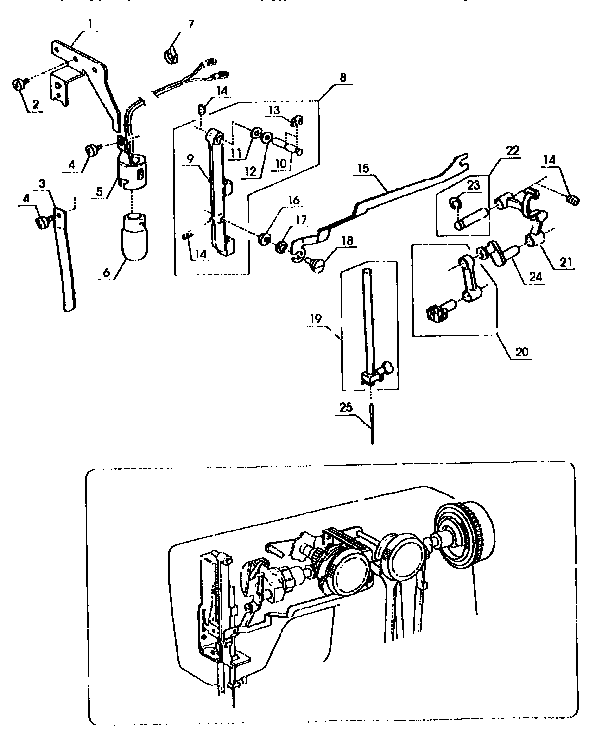 Kenmore 38512014590 neddle bar assembly diagram