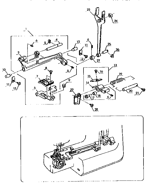 Kenmore 38512014590 feed assembly diagram