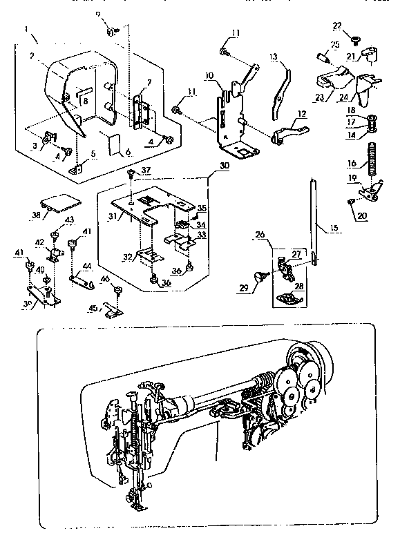 Kenmore 38517026590 presser bar assembly diagram