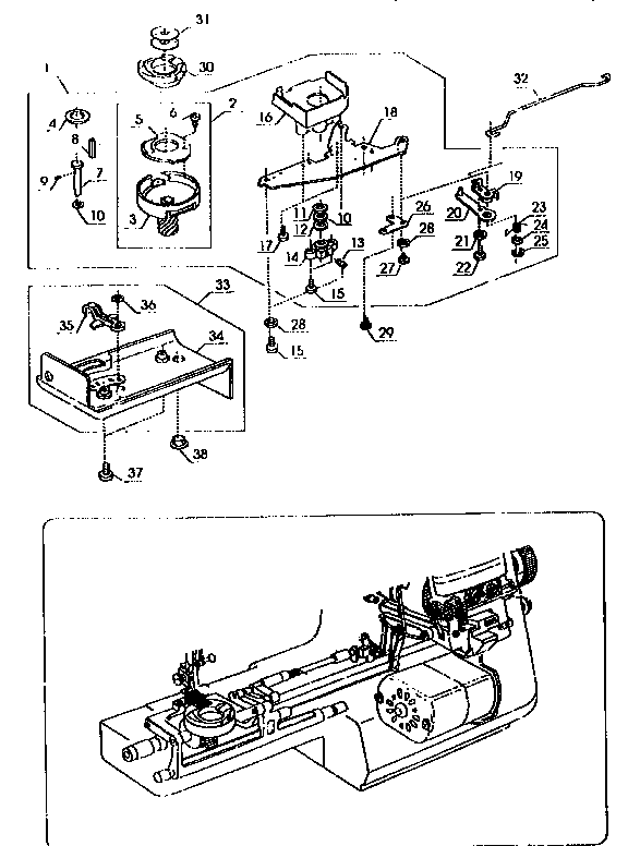 Kenmore 38517026590 shuttle assembly diagram