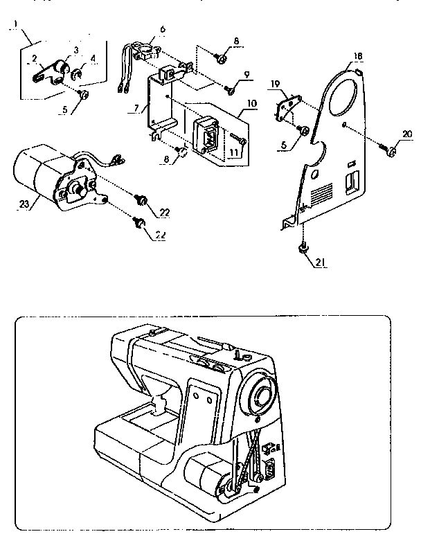 Kenmore 38517026590 motor assembly diagram