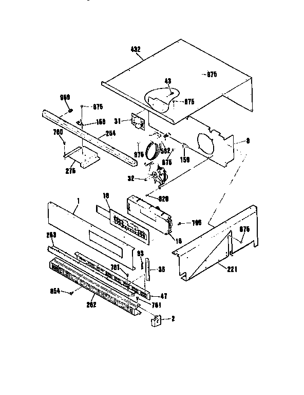 Kenmore 9114803993 control panel section diagram