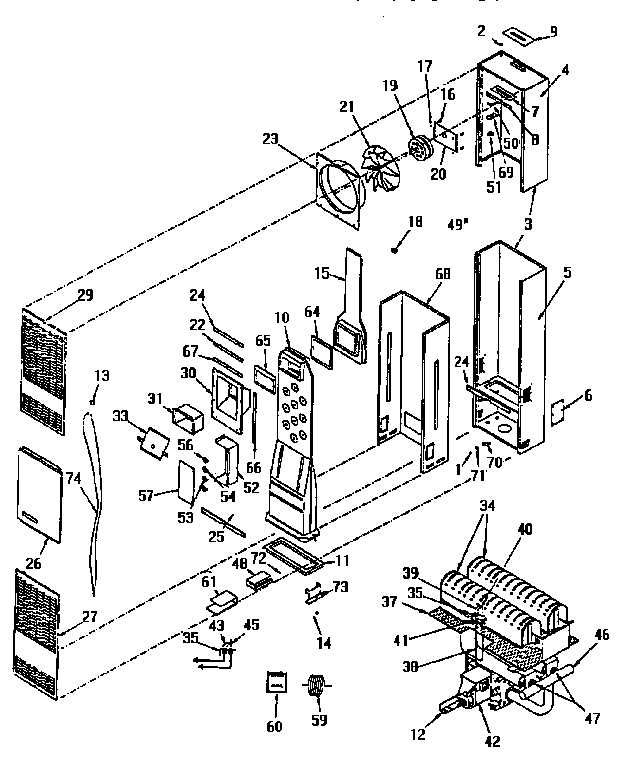 Kenmore 693356210 functional replacement parts diagram