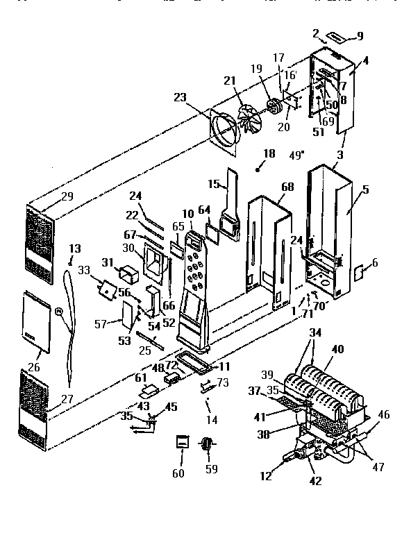 Kenmore 693356200 functional replacement parts diagram