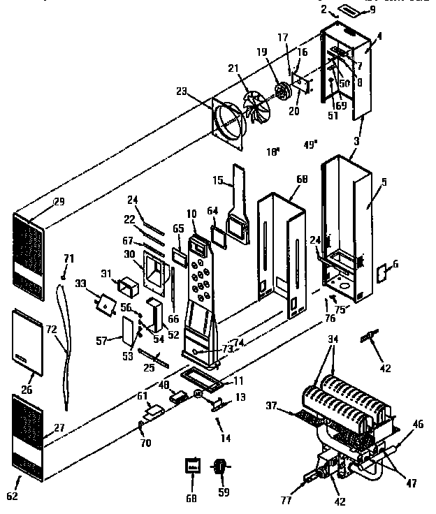 Kenmore 693356270 functional replacement parts diagram