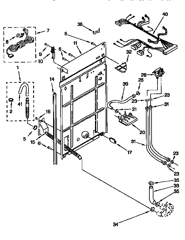 Kenmore 11092580900 rear panel diagram