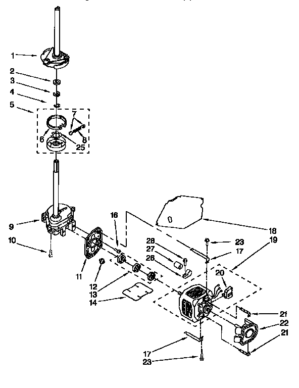 Kenmore 11092580900 motor and pump diagram
