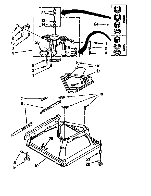 Kenmore 11092580900 machine base diagram