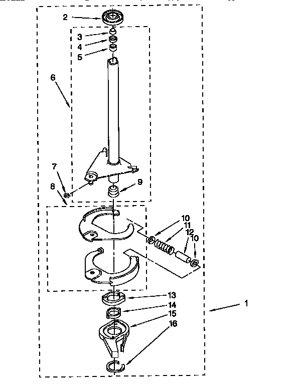 Kenmore 11092580900 brake and drive tube diagram
