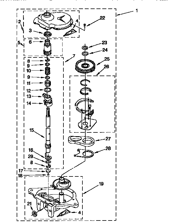 Kenmore 11092580900 gearcase diagram