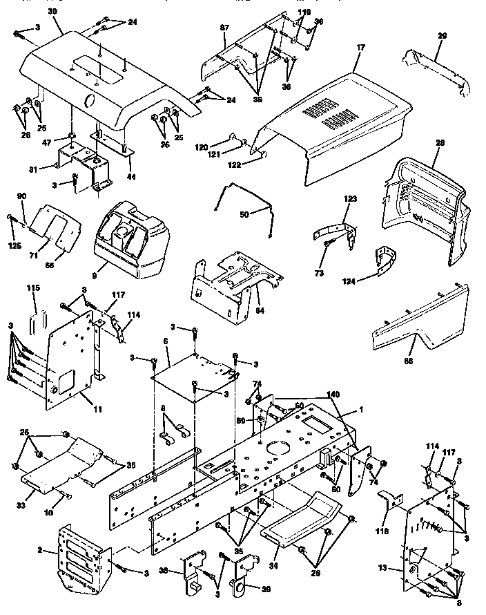 Craftsman 917256581 chassis and enclosures diagram