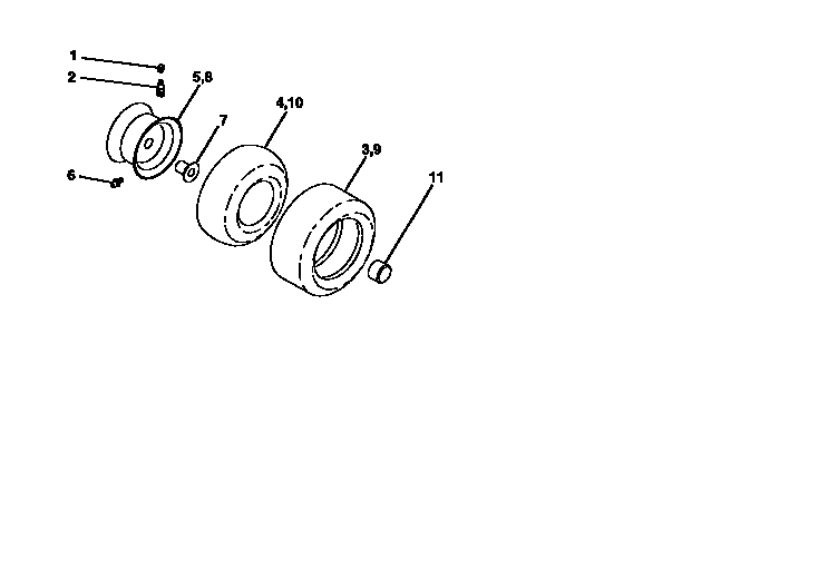 Craftsman 917256581 wheels and tires diagram