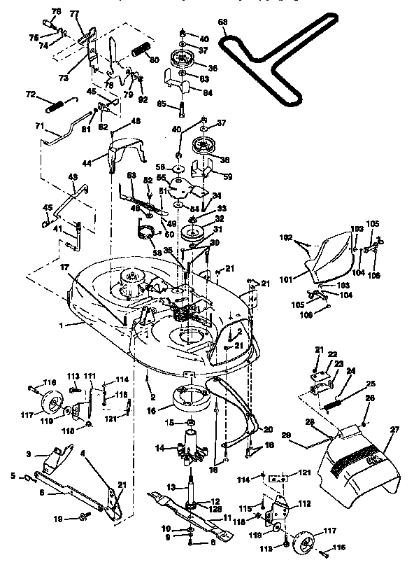 Craftsman 917256581 mower deck diagram