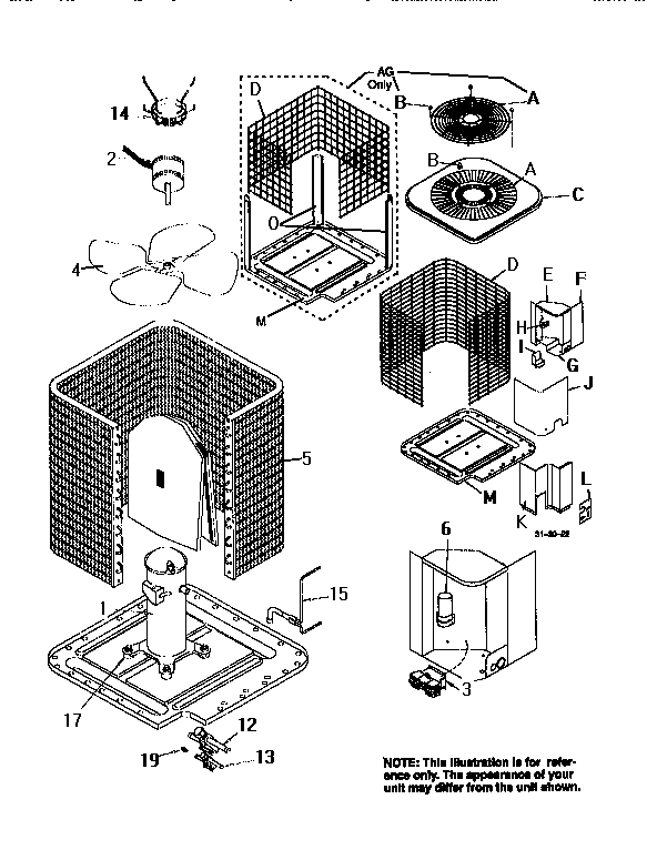 ICP CA5560VKD1 functional replacement parts diagram