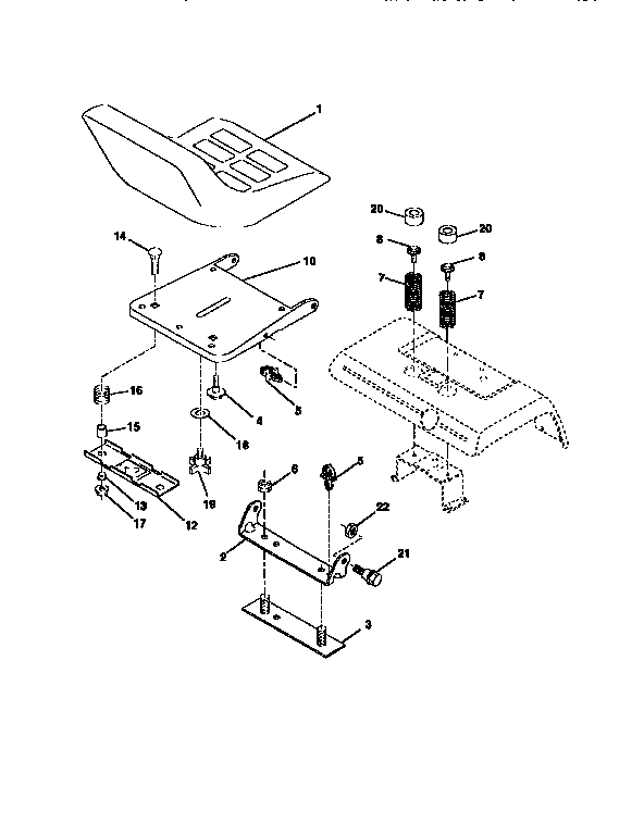 Craftsman 917251492 seat assembly diagram