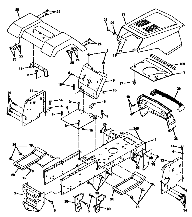 Craftsman 917256451 chassis and enclosures diagram
