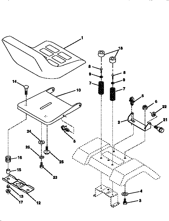 Craftsman 917256451 seat assembly diagram