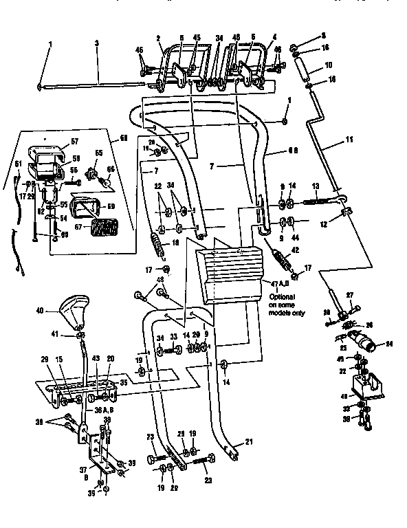 Craftsman 88418 upper handle assembly diagram