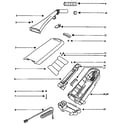Eureka 9873AT handle and bag housing diagram