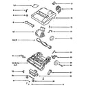 Eureka 9735ATX nozzle and motor assembly diagram