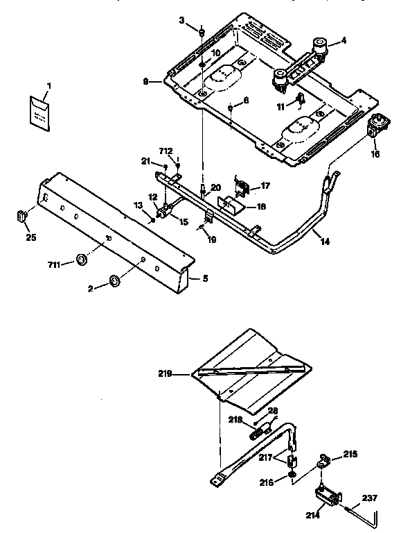 Kenmore 3627175893 gas and burner diagram