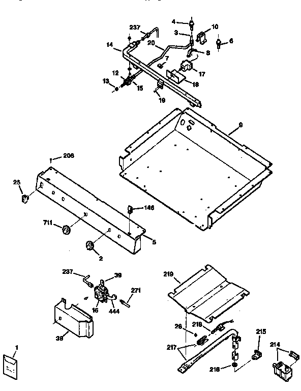 Kenmore 3627516192 gas and burner diagram