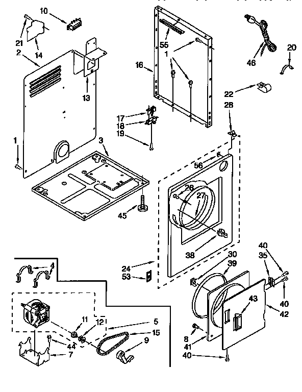 Kenmore 11088519100 cabinet diagram