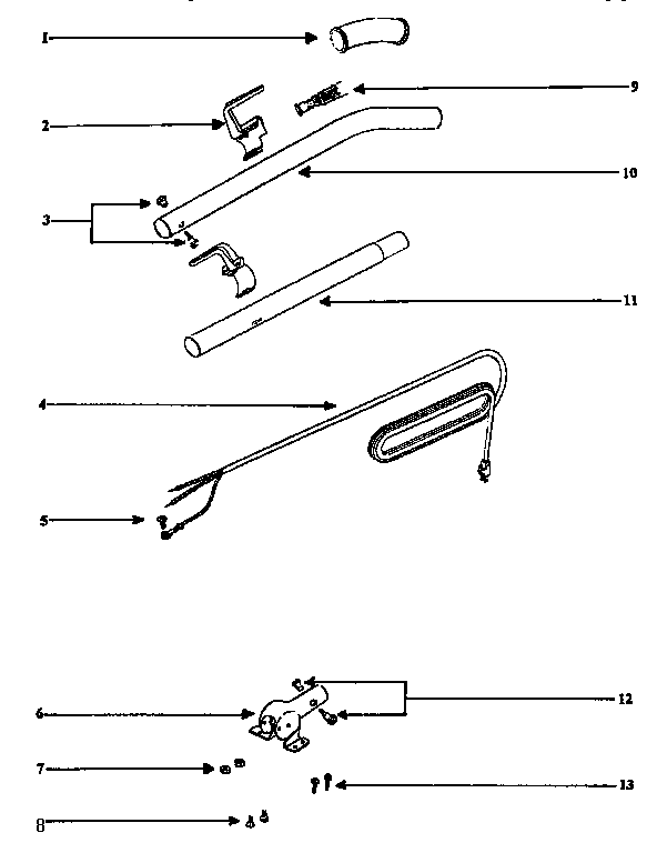 Eureka SC684F hose assembly diagram