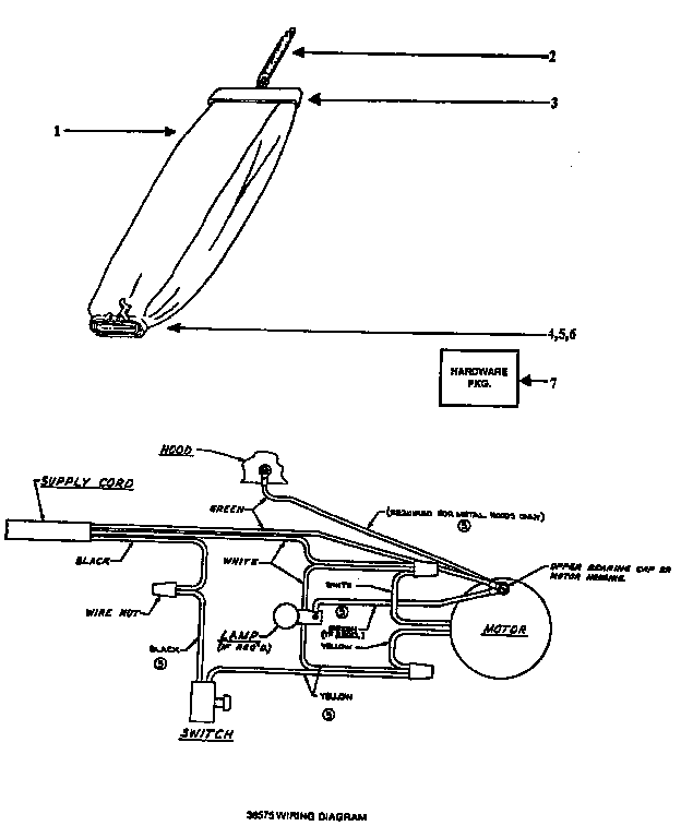 Eureka SC684F handle and bag housing diagram