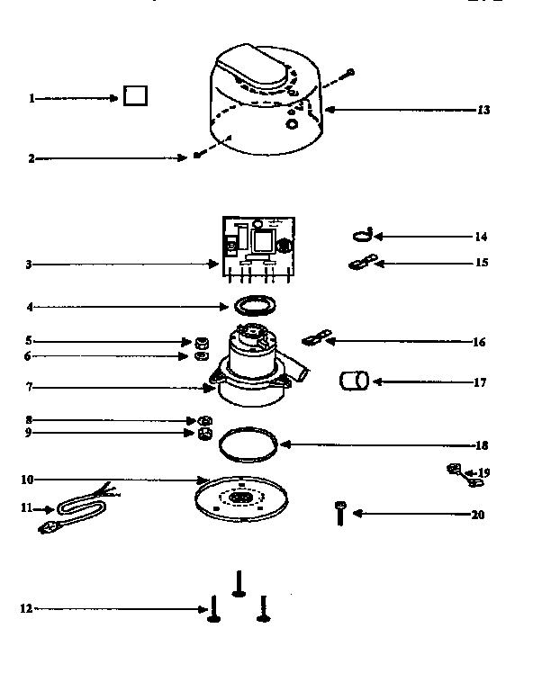 Eureka CV825B motor assembly diagram
