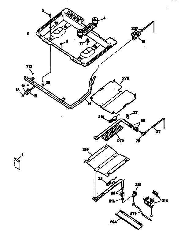 Kenmore 3627326193 gas and burner diagram